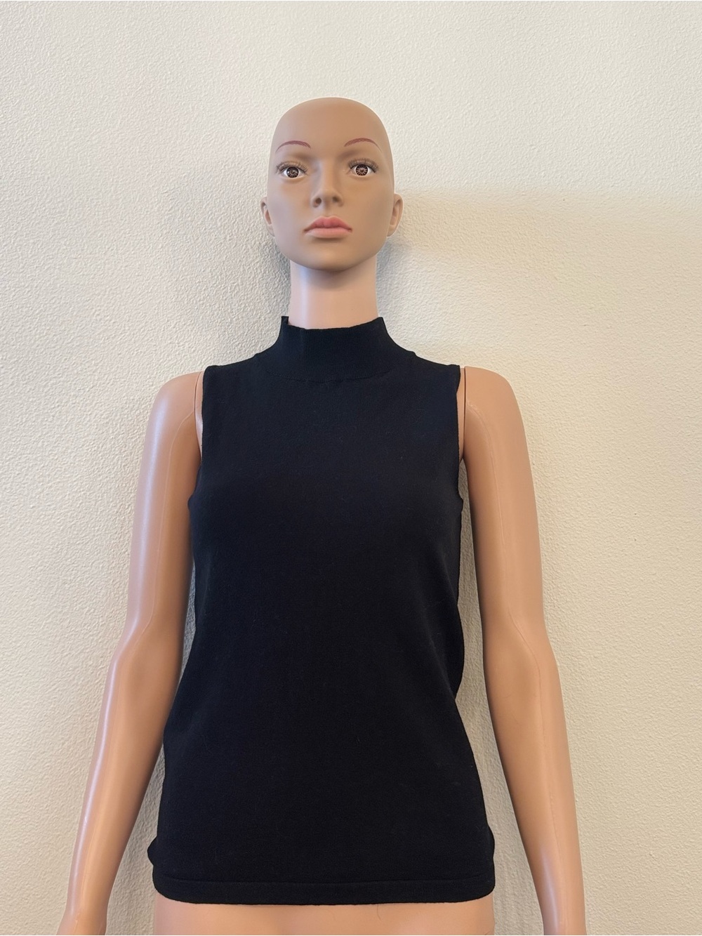Ann Taylor Factory Black Mock Neck Sleeveless Tank